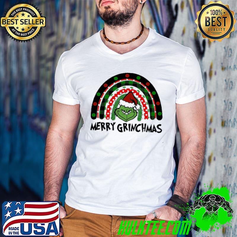 Top Buffalo Plaid Merry Christmas Grinch Shirt