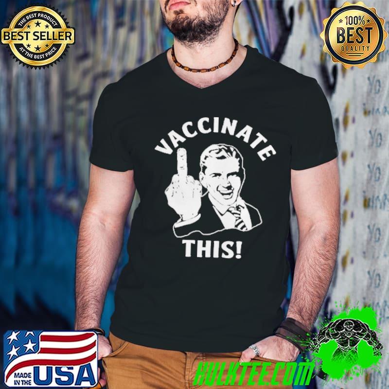 Top Freedom “vaccinate This_” T-Shirt Guys V Neck Top Freedom “vaccinate This_” T-Shirt Guys V Neck