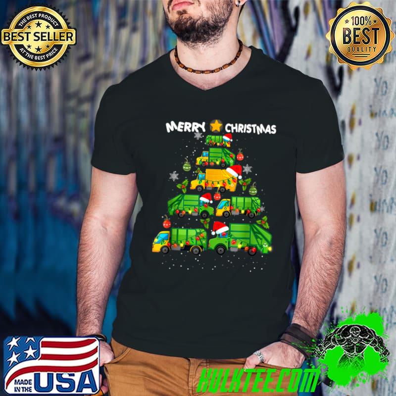 Top Funny Xmas Boys Kids Garbage Truck Christmas Tree Ornament T-Shirt
