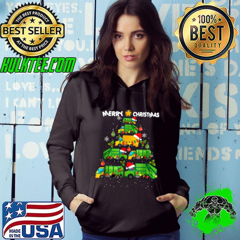 Top Funny Xmas Boys Kids Garbage Truck Christmas Tree Ornament T-Shirt Hoodie Top Funny Xmas Boys Kids Garbage Truck Christmas Tree Ornament T-Shirt Hoodie