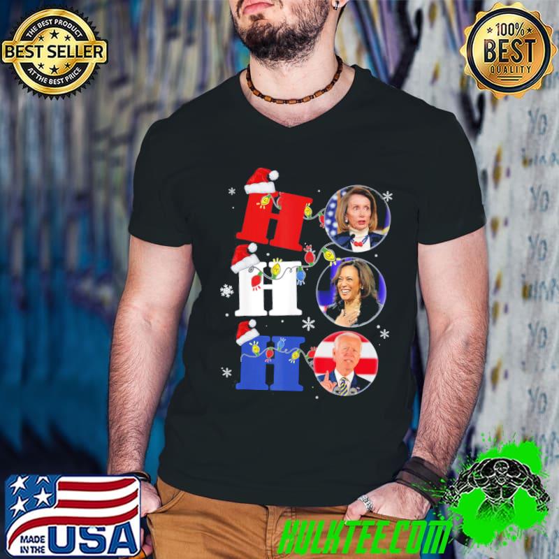 Top Ho Ho Ho3 Christmas Anti Liberal Let’s Go Brandon T-Shirt