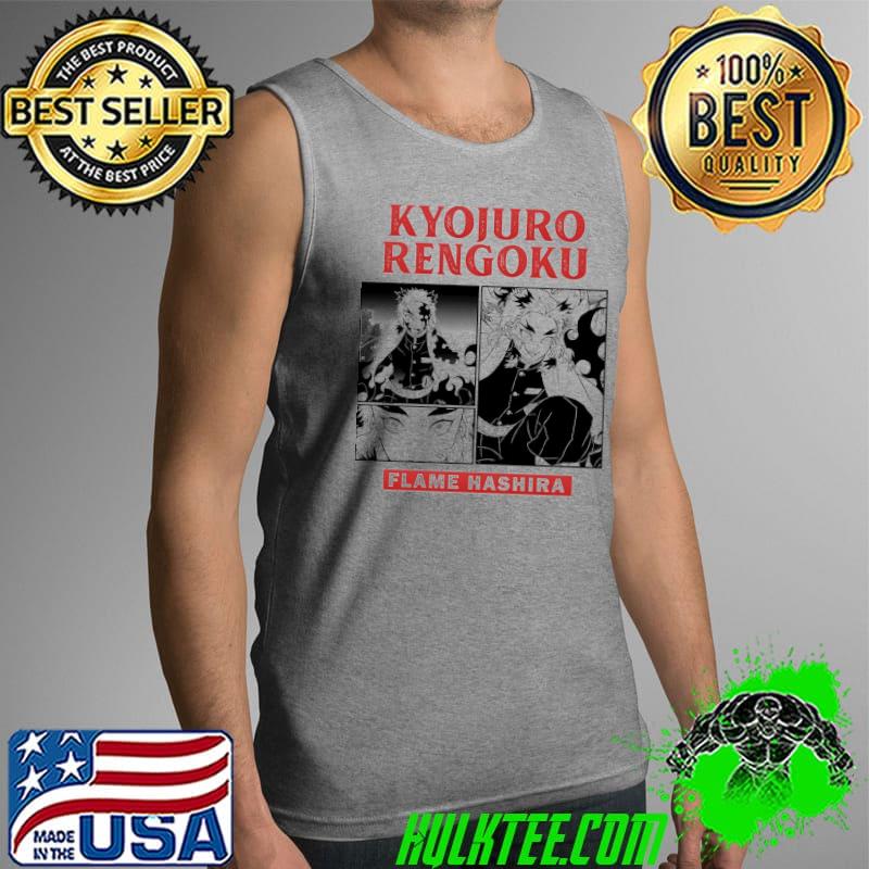 Top Kyojuro Rengoku Flame Hashira Unisex T-Shirt Tank Top Top Kyojuro Rengoku Flame Hashira Unisex T-Shirt Tank Top