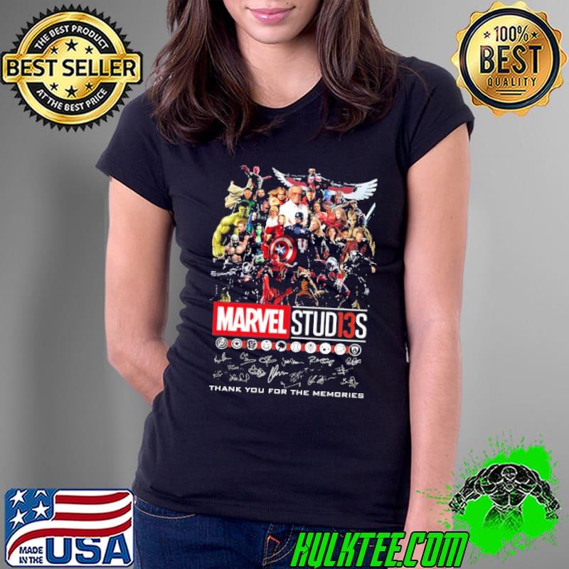 Top Marvel studios thank you for the memories signatures captain american hulk wonder superman Ladies Tee Top Marvel studios thank you for the memories signatures captain american hulk wonder superman Ladies Tee
