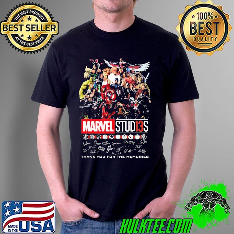 Top Marvel studios thank you for the memories signatures captain american hulk wonder superman Unisex Top Marvel studios thank you for the memories signatures captain american hulk wonder superman Unisex