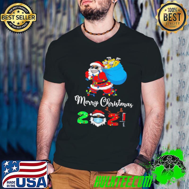 Top Merry chirstmas 2021 santa shirt
