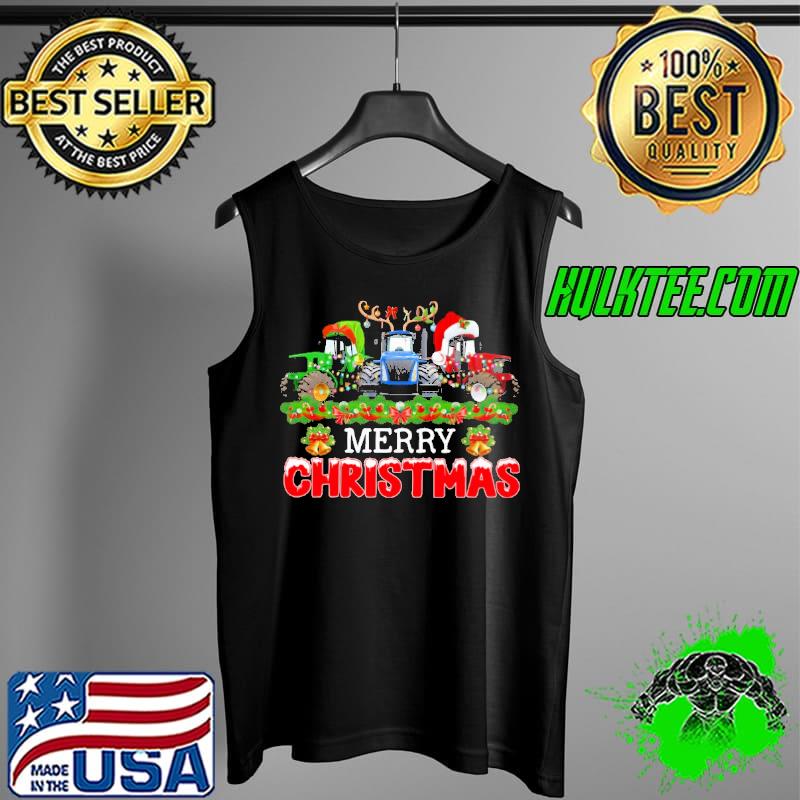Top Merry christmas tractor Tank Top Top Merry christmas tractor Tank Top