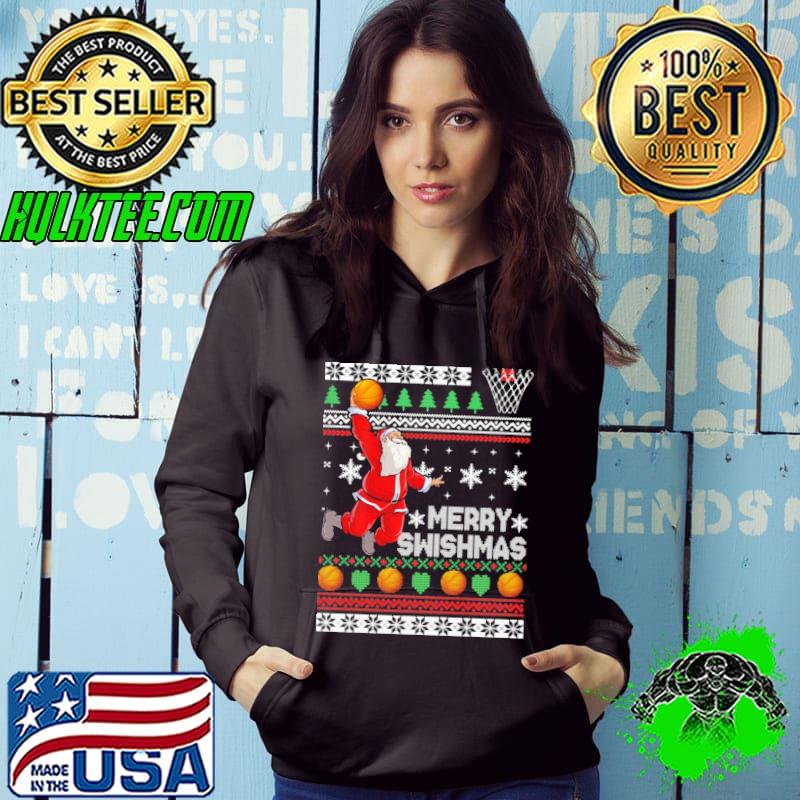 Top Merry Swishmas Santa Basketball shirt