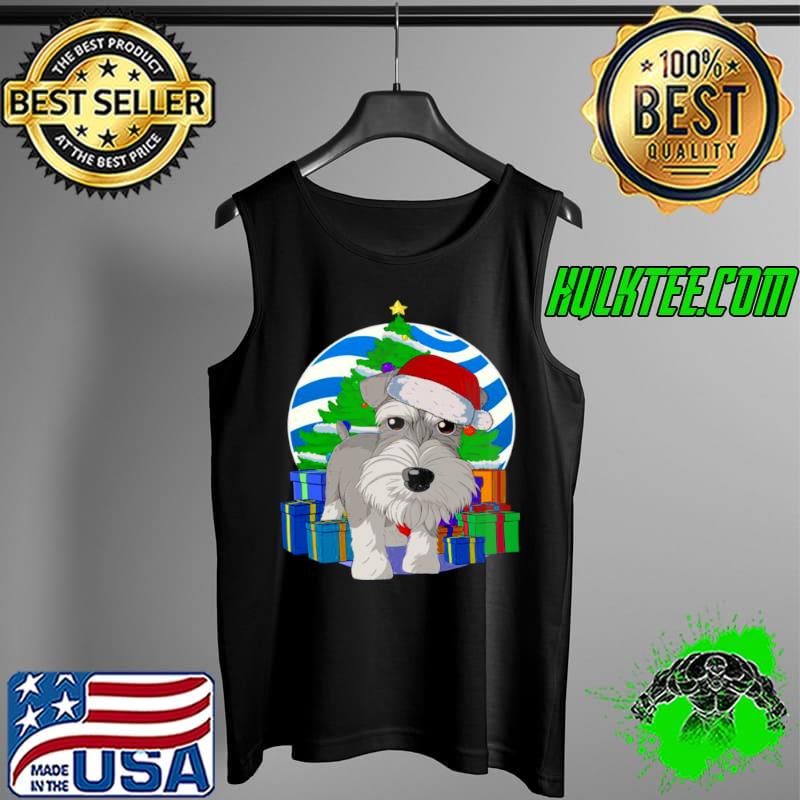 Top Miniature Schnauzer Dog Santa Christmas Tree Decor Shirt Tank Top Top Miniature Schnauzer Dog Santa Christmas Tree Decor Shirt Tank Top