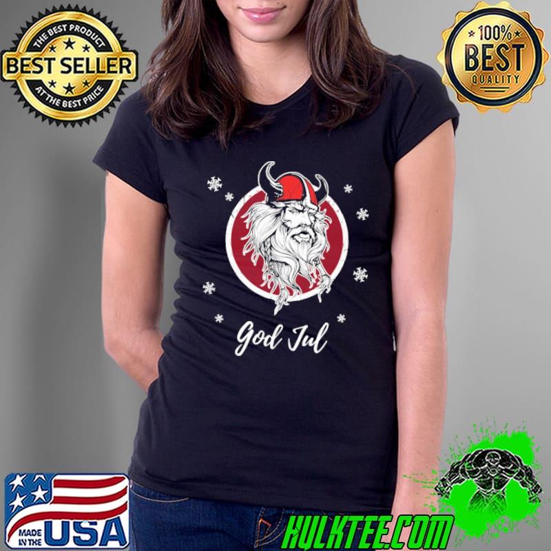 Top Norwegian viking god jul Ladies Tee Top Norwegian viking god jul Ladies Tee
