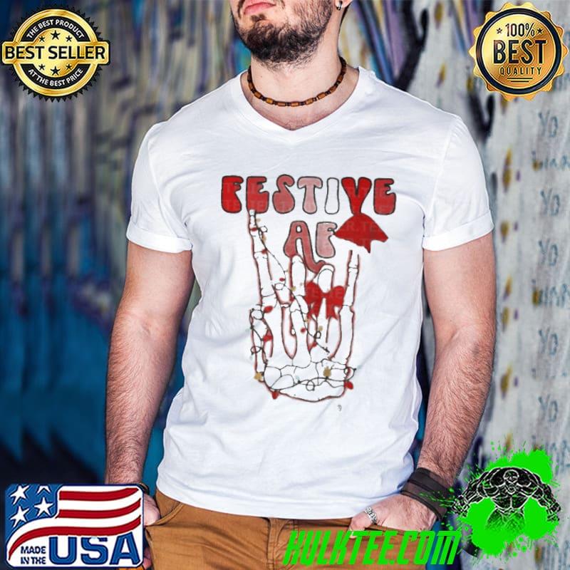 Top Skeleton festive af christmas shirt