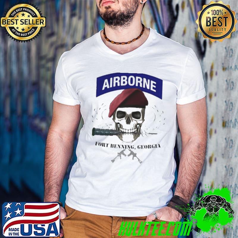 Top skull Fort Benning Army Base Airborne Training Columbus Ga Design Shirt