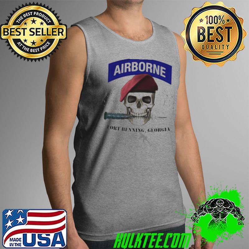 Top skull Fort Benning Army Base Airborne Training Columbus Ga Design Shirt Tank Top Top skull Fort Benning Army Base Airborne Training Columbus Ga Design Shirt Tank Top
