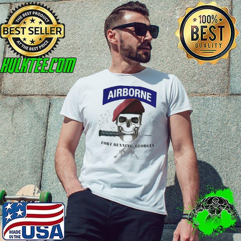 Top skull Fort Benning Army Base Airborne Training Columbus Ga Design Shirt Unisex Top skull Fort Benning Army Base Airborne Training Columbus Ga Design Shirt Unisex