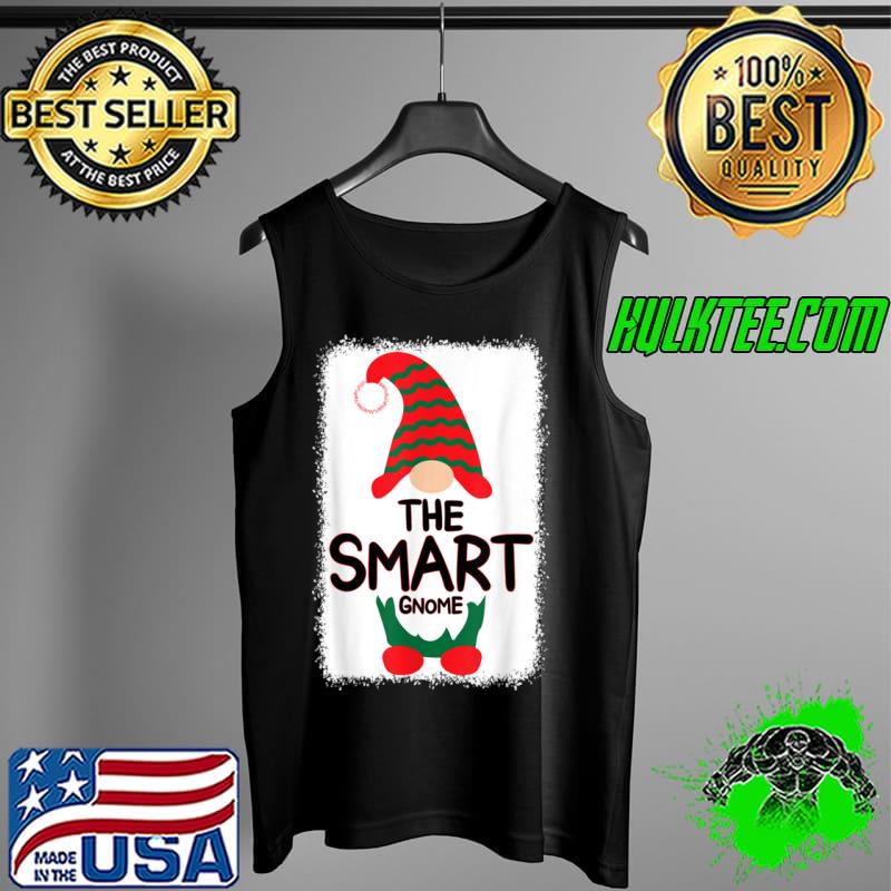 Top The Smart Gnome Matching Family Christmas Pajamas Bleached T Shirt Tank Top Top The Smart Gnome Matching Family Christmas Pajamas Bleached T Shirt Tank Top