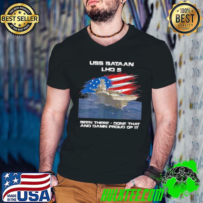 Top USS Bataan LHD5 Amphibious Assault Ship USA Flag Veteran Shirt
