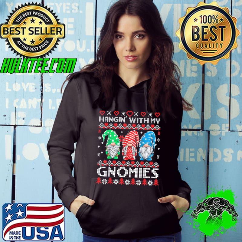 Ugly Christmas Sweater Hanging With My Gnomies Santa Pajama T-Shirt Ugly Christmas Sweater Hanging With My Gnomies Santa Pajama T-Shirt