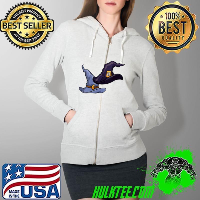 Witch Hat Funny Women Evil Witch Halloween T- Full Zip Hooded Witch Hat Funny Women Evil Witch Halloween T- Full Zip Hooded