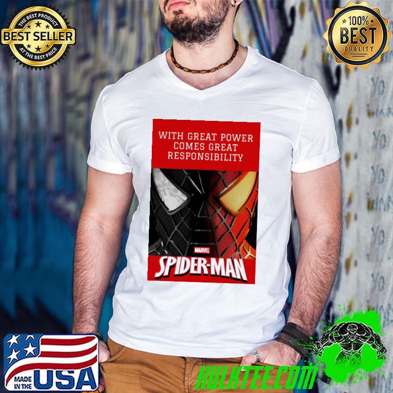 With Great Power Comes Great Responsibility Marvel Spider-man Comic Unisex T-Shirt