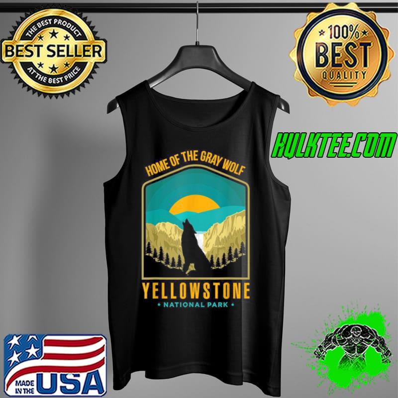 Yellowstone US National Park Wolf Wolves Vintage Shirt Tank Top Yellowstone US National Park Wolf Wolves Vintage Shirt Tank Top