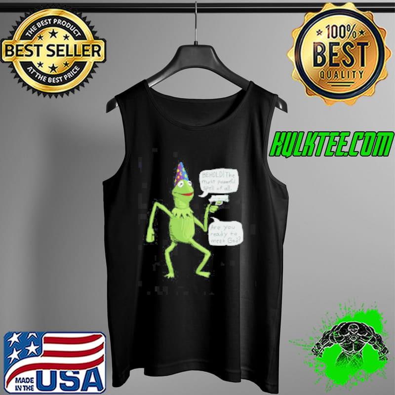 Yer A Wizard Kermit Funny Frog With Gun Meme Unisex T-Shirt Tank Top Yer A Wizard Kermit Funny Frog With Gun Meme Unisex T-Shirt Tank Top
