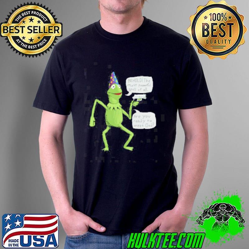 Yer A Wizard Kermit Funny Frog With Gun Meme Unisex T-Shirt Unisex Yer A Wizard Kermit Funny Frog With Gun Meme Unisex T-Shirt Unisex