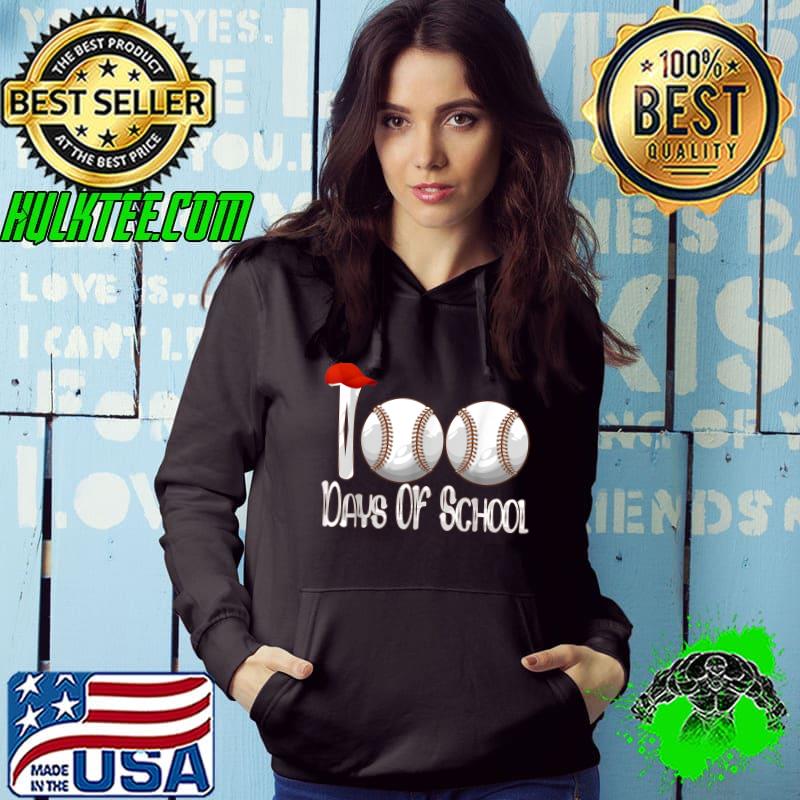 100 Days Of School Baseball Hats Happy Day Of School Boys T-Shirt