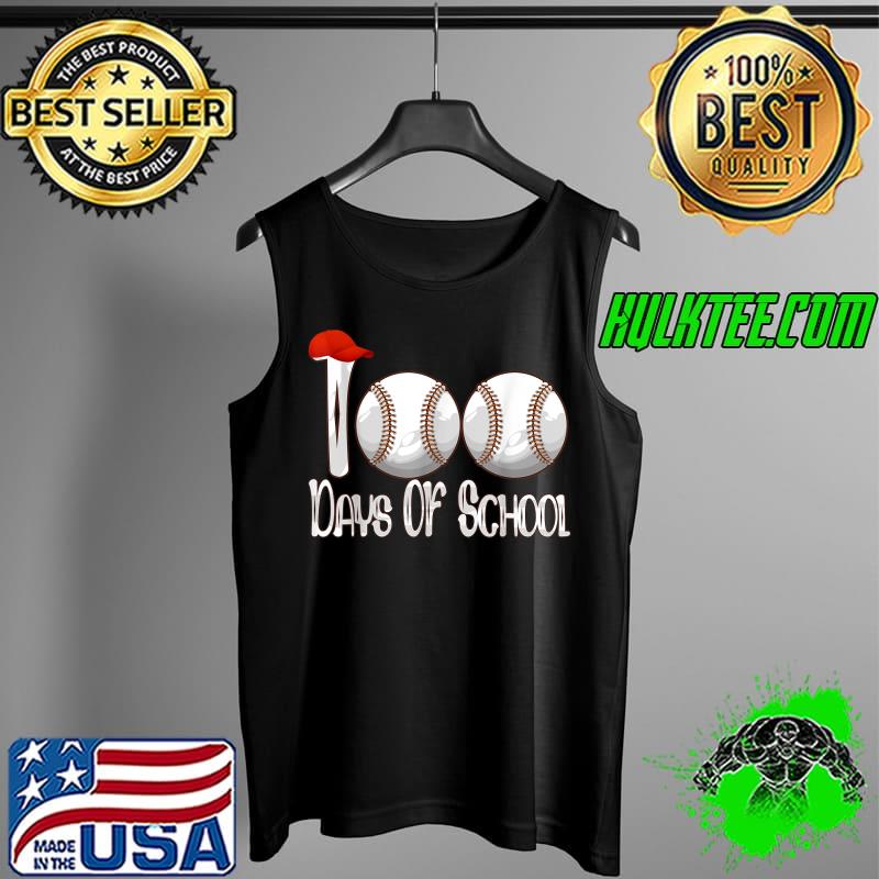 100 Days Of School Baseball Hats Happy Day Of School Boys T-Shirt Tank Top 100 Days Of School Baseball Hats Happy Day Of School Boys T-Shirt Tank Top