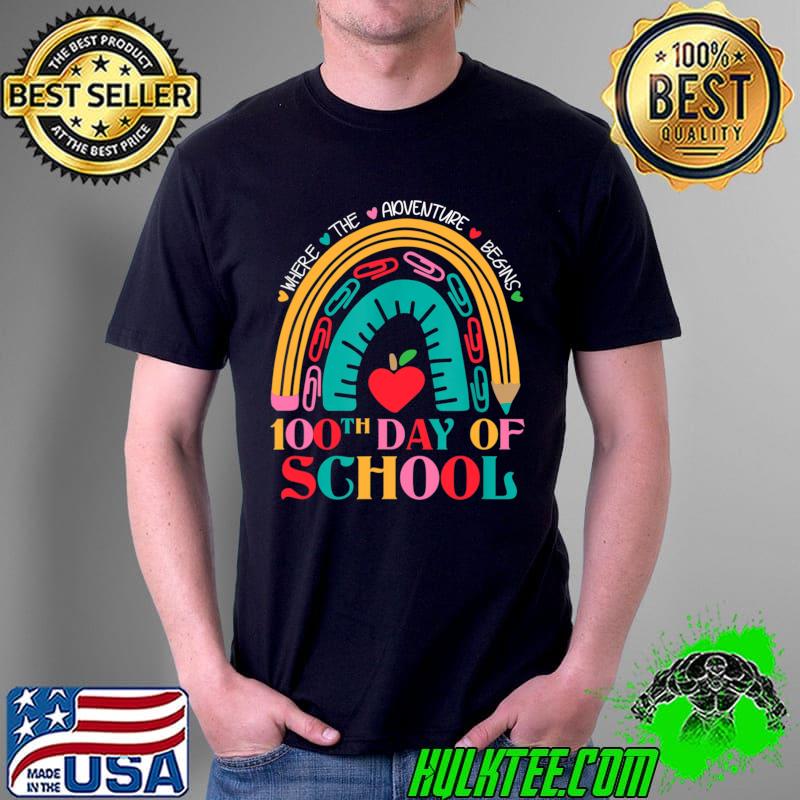 100th Day Of School Teacher - 100 Days Smarter Rainbow T-Shirt Unisex 100th Day Of School Teacher - 100 Days Smarter Rainbow T-Shirt Unisex