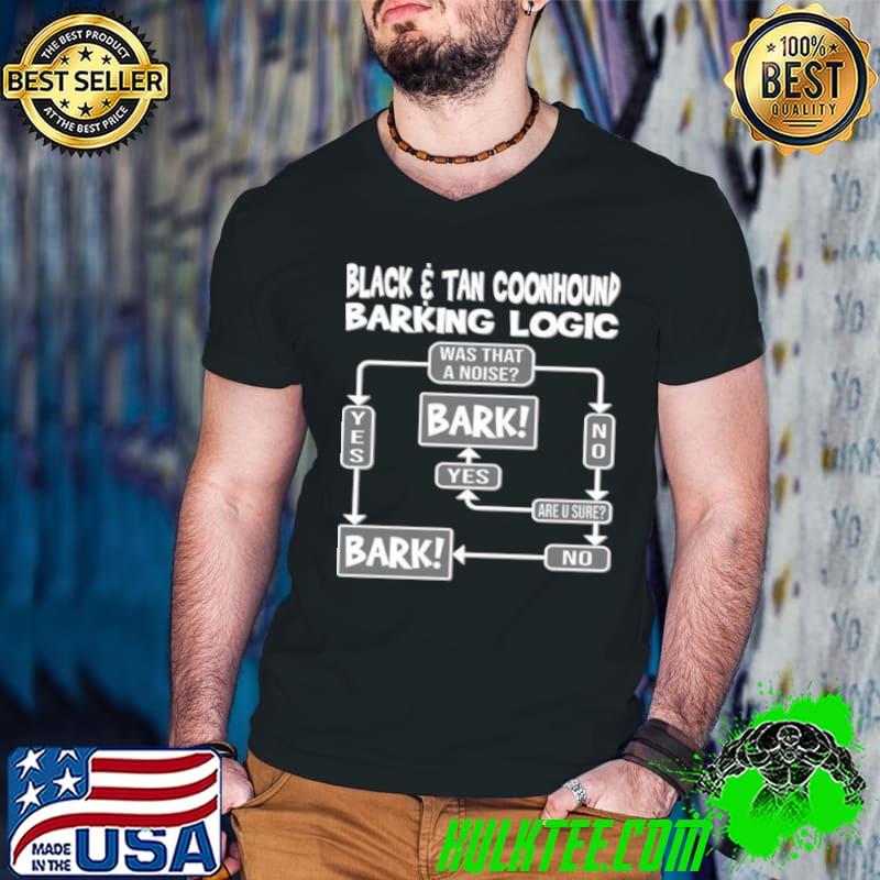 Awesome Barking Logic, Hundegeschenk, lustiges Coonhound, Schwarz Hellbraun Langarmshirt Shirt