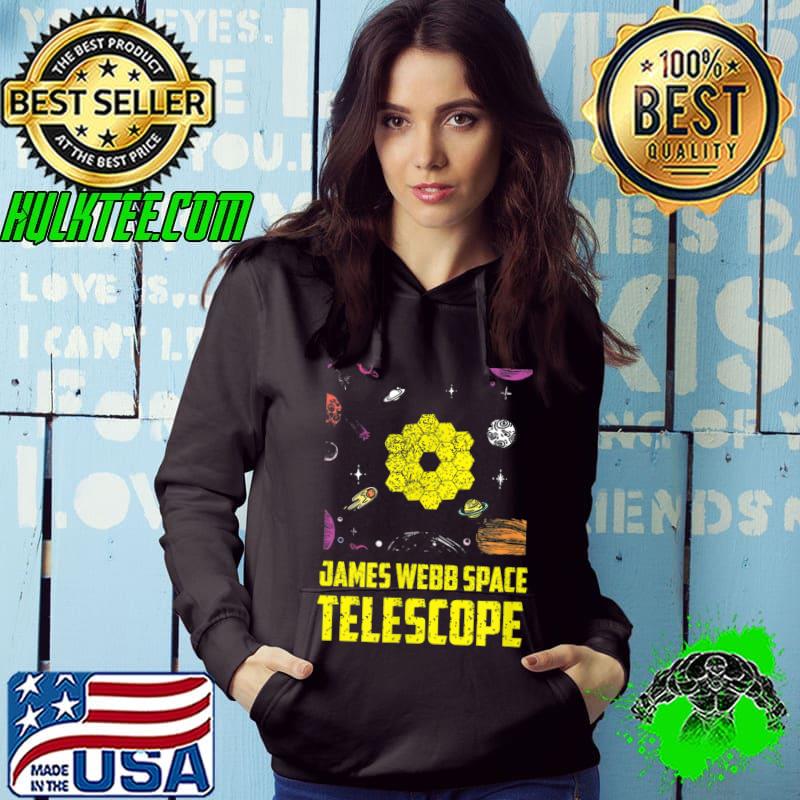 Awesome Cool Art Of Galaxy with Planets & JWST For Exploration T-Shirt
