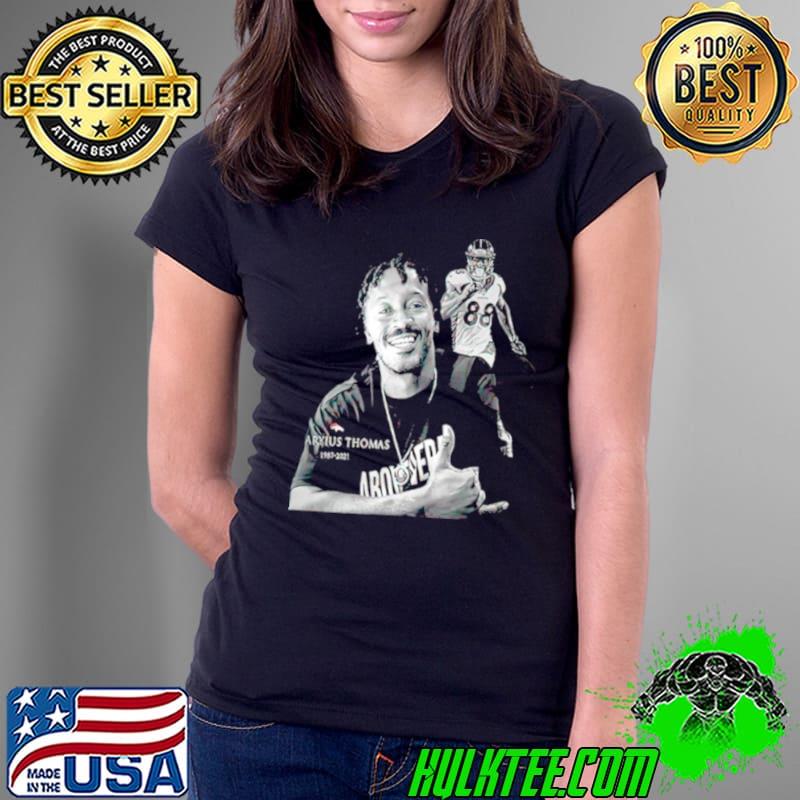 Awesome Demaryius Thomas Denver Broncos Black And White Ladies Tee Awesome Demaryius Thomas Denver Broncos Black And White Ladies Tee