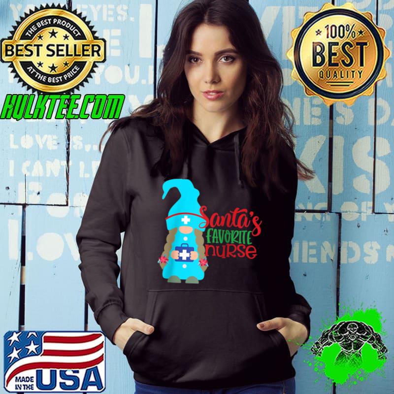 Awesome Gnome Nurse Santa's Favorite Nurse T-shirt