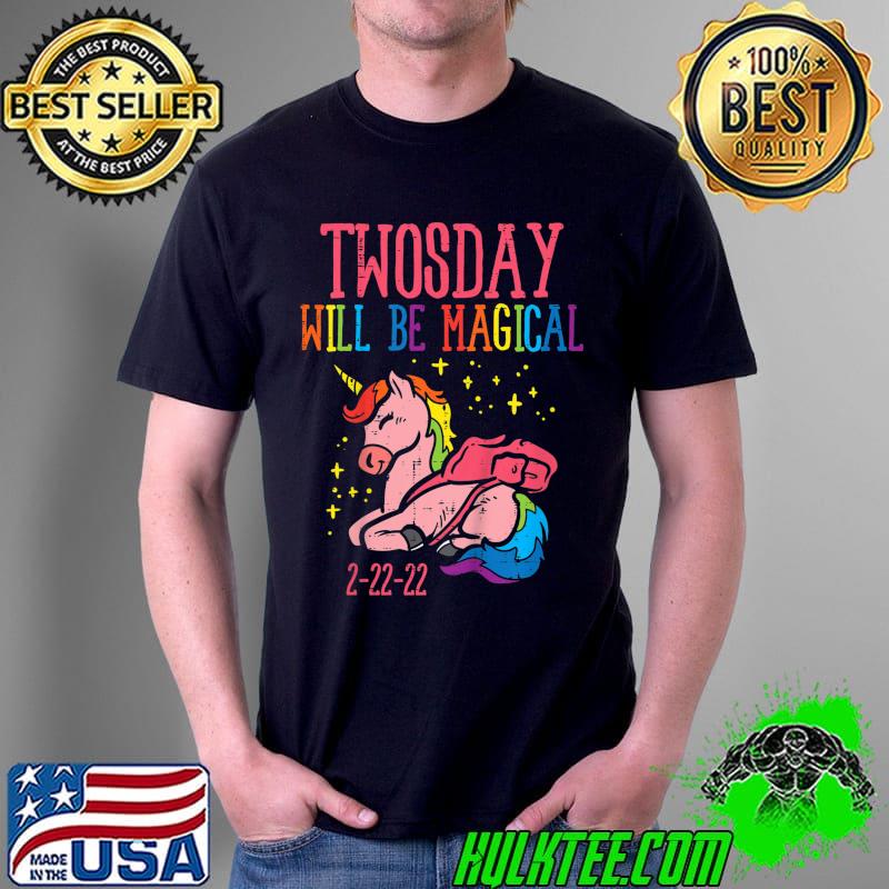 Awesome Kids Twosday Will Be Magical 2-22-22 Twos Day 2022 Girls Kids T-Shirt Unisex Awesome Kids Twosday Will Be Magical 2-22-22 Twos Day 2022 Girls Kids T-Shirt Unisex