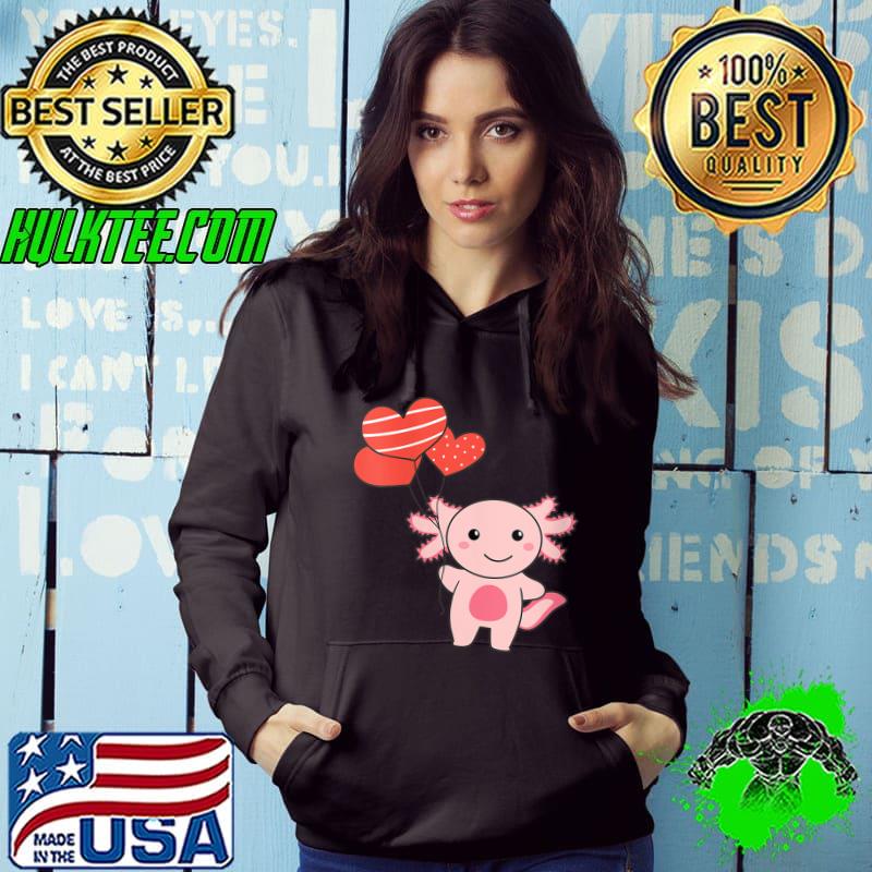 Axolotl For Valentine's Day Cute Animals With Hearts T-Shirt