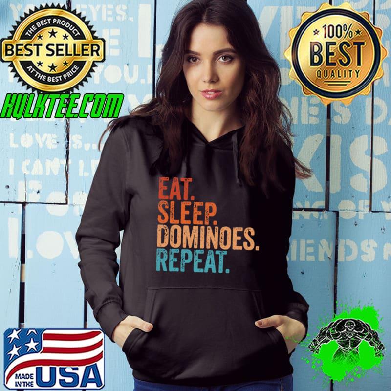 Best Eat Sleep Dominoes Repeat Funny Dominoes Player Game Vintage T-shirt