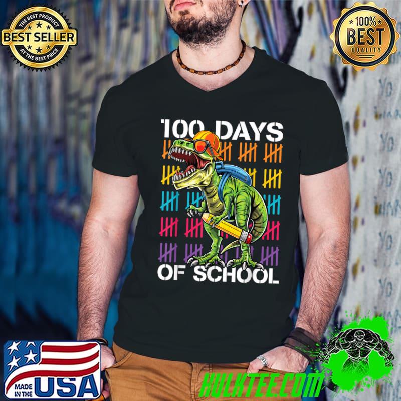 Best Happy 100th Day of School Teachers 100 Days T-Rex T-Shirt Guys V Neck Best Happy 100th Day of School Teachers 100 Days T-Rex T-Shirt Guys V Neck