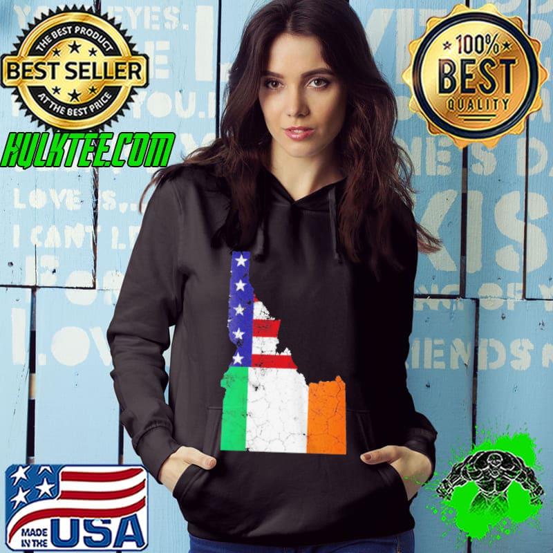 Best Idaho irish American flag st patrick's day saint paddy shirt