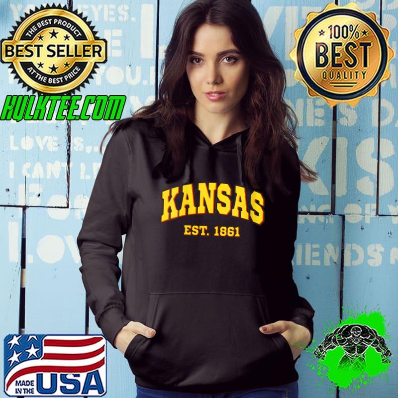 Best Kansas Est. 1861 - Aesthetic Design State of Kansas T-shirt