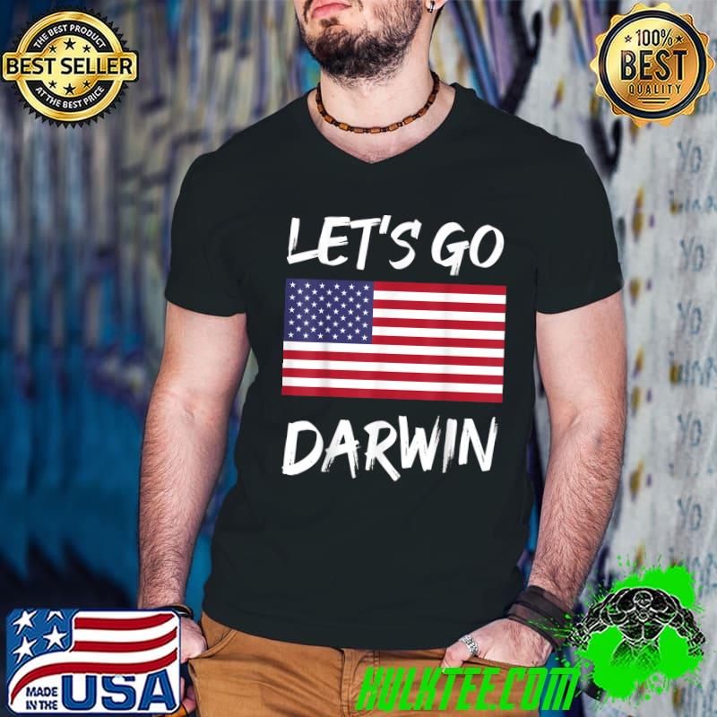 Best Let's Go Darwin T-Shirt Guys V Neck Best Let's Go Darwin T-Shirt Guys V Neck