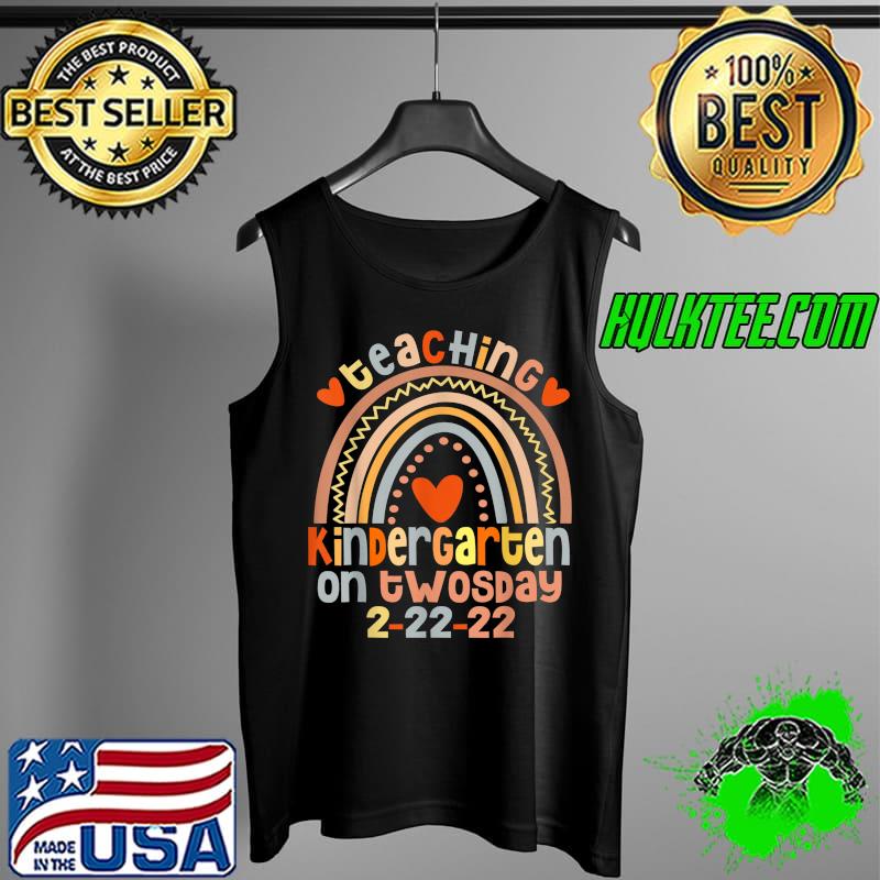Best Teaching Kindergarten On Twosday 2-22-22 22nd February 2022 T-Shirt Tank Top Best Teaching Kindergarten On Twosday 2-22-22 22nd February 2022 T-Shirt Tank Top