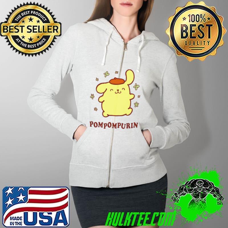 Box Lunch Sanrio Pompompurin Floral Shirt Full Zip Hooded Box Lunch Sanrio Pompompurin Floral Shirt Full Zip Hooded