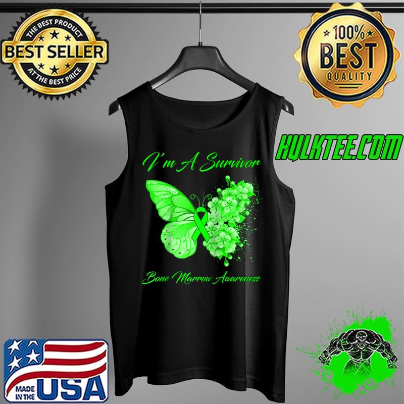 Butterfly I’m A Survivor Bone Marrow Awareness T- Tank Top Butterfly I’m A Survivor Bone Marrow Awareness T- Tank Top