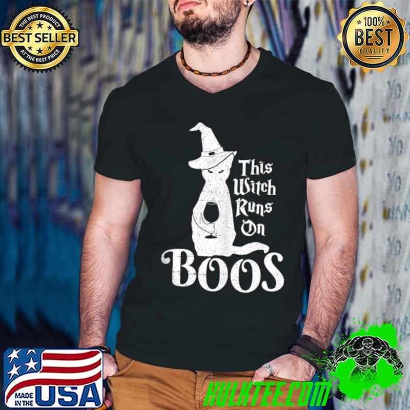 Cat Witch Drinking Wine Halloween For Women Who Love Wine T- Guys V Neck Cat Witch Drinking Wine Halloween For Women Who Love Wine T- Guys V Neck