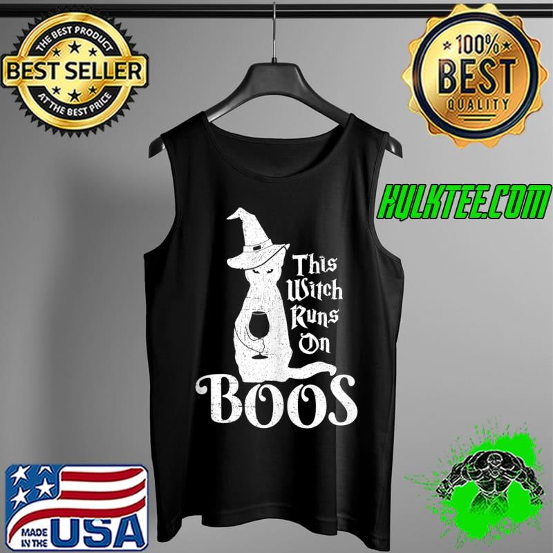 Cat Witch Drinking Wine Halloween For Women Who Love Wine T- Tank Top Cat Witch Drinking Wine Halloween For Women Who Love Wine T- Tank Top