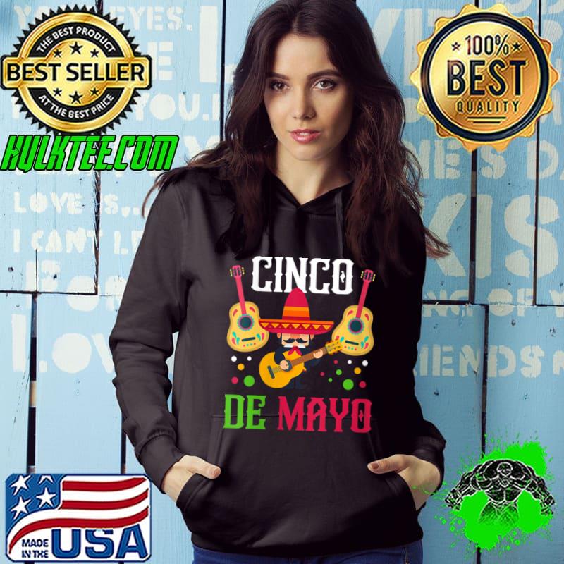 Cinco De Mayo Hombre Latino Mexico Dress Tacos Mexican Flag T-shirt