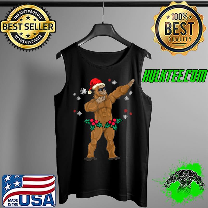 Conspiracy Theory Cryptozoology Christmas Dabbing Bigfoot T- Tank Top Conspiracy Theory Cryptozoology Christmas Dabbing Bigfoot T- Tank Top