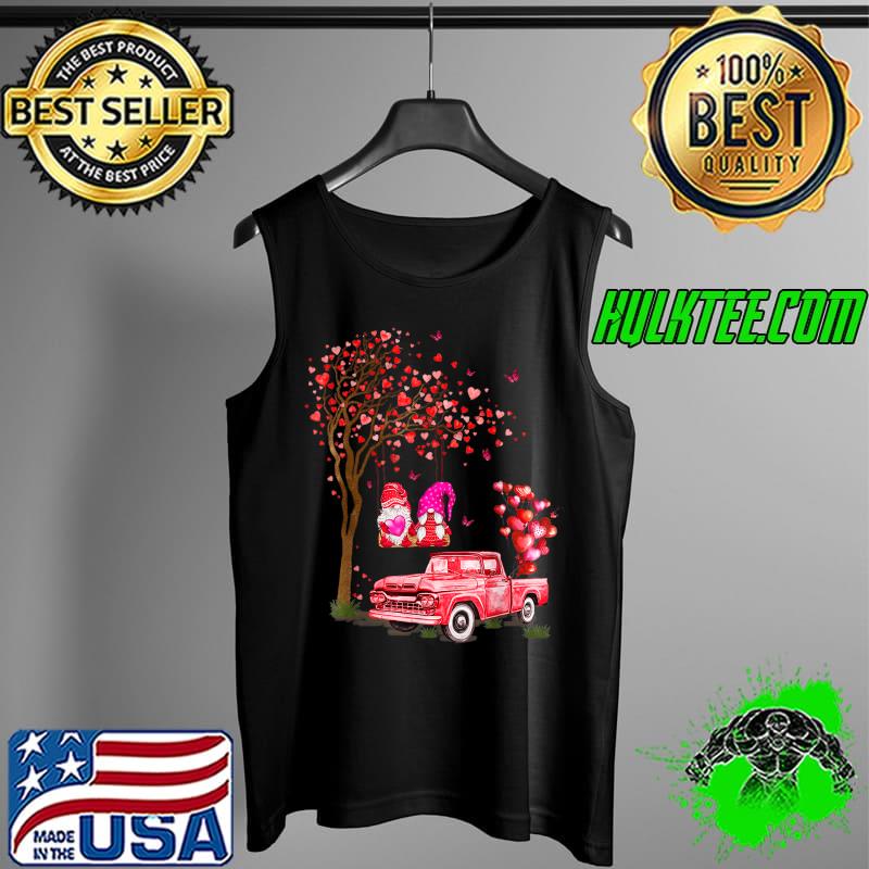 Couple Gnomes Love Heart Tree Red Truck Valentines Day T-Shirt Tank Top Couple Gnomes Love Heart Tree Red Truck Valentines Day T-Shirt Tank Top