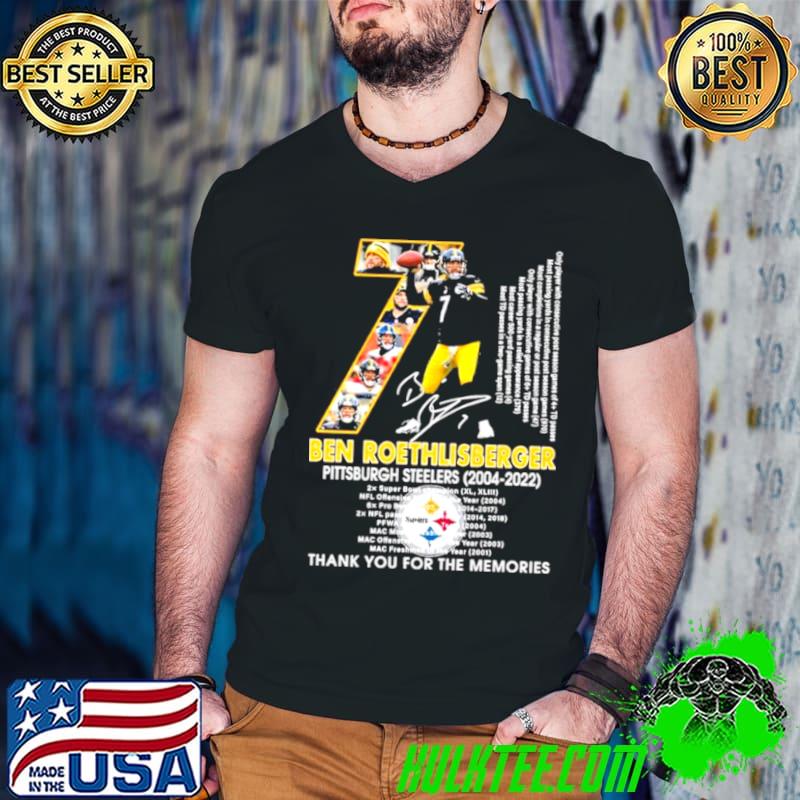 Funny Ben Roethlisberger Steelers 2022 Thank You For The Memories Signature Shirt