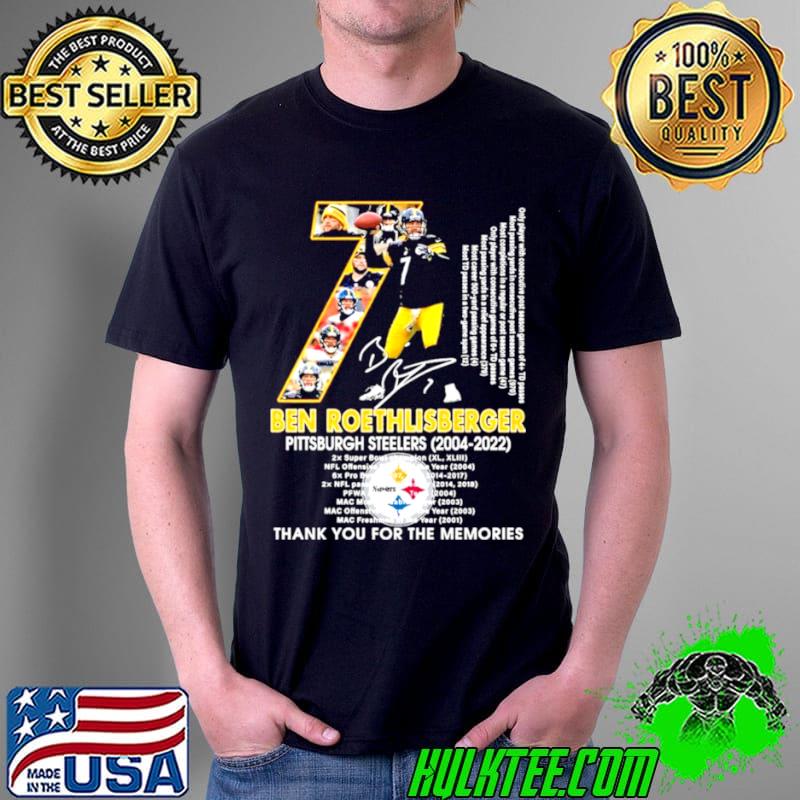 Funny Ben Roethlisberger Steelers 2022 Thank You For The Memories Signature Shirt Unisex Funny Ben Roethlisberger Steelers 2022 Thank You For The Memories Signature Shirt Unisex