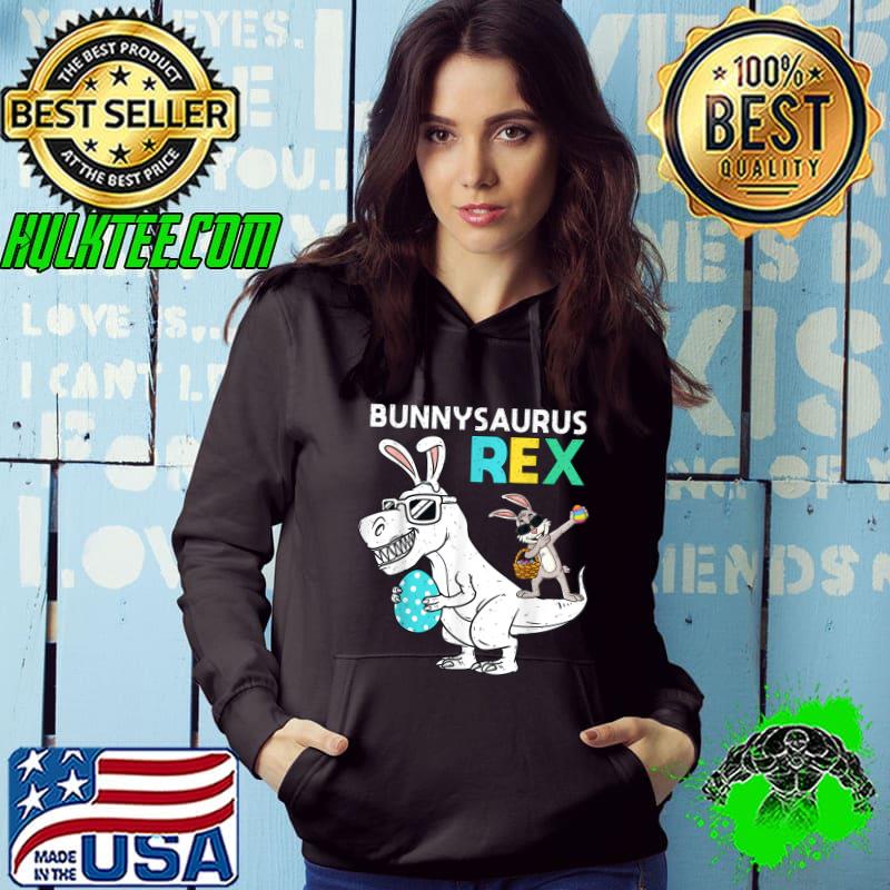 Funny Easter Bunnysaurus T Rex Dino Dabbing Rabbit Boys Girls Kids T-Shirt